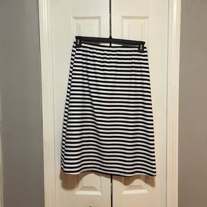 Striped Athletic Skirt With Leggings